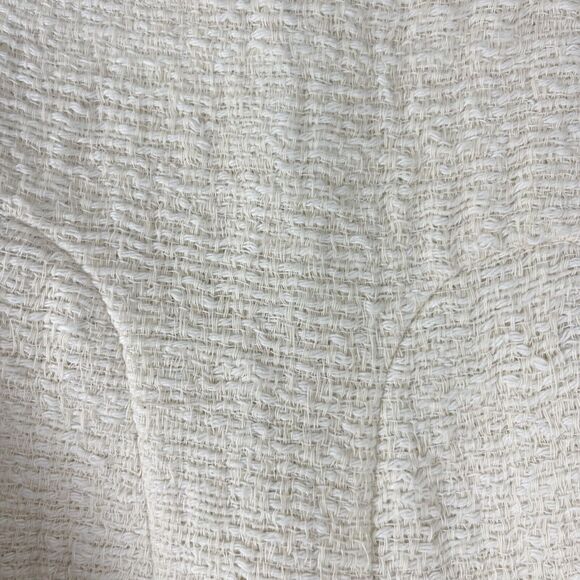 Derek Lam 10 Crosby Mini Skirt Womens 8 Ivory Cream Tweed Fit and Flare Classic - Picture 3 of 10